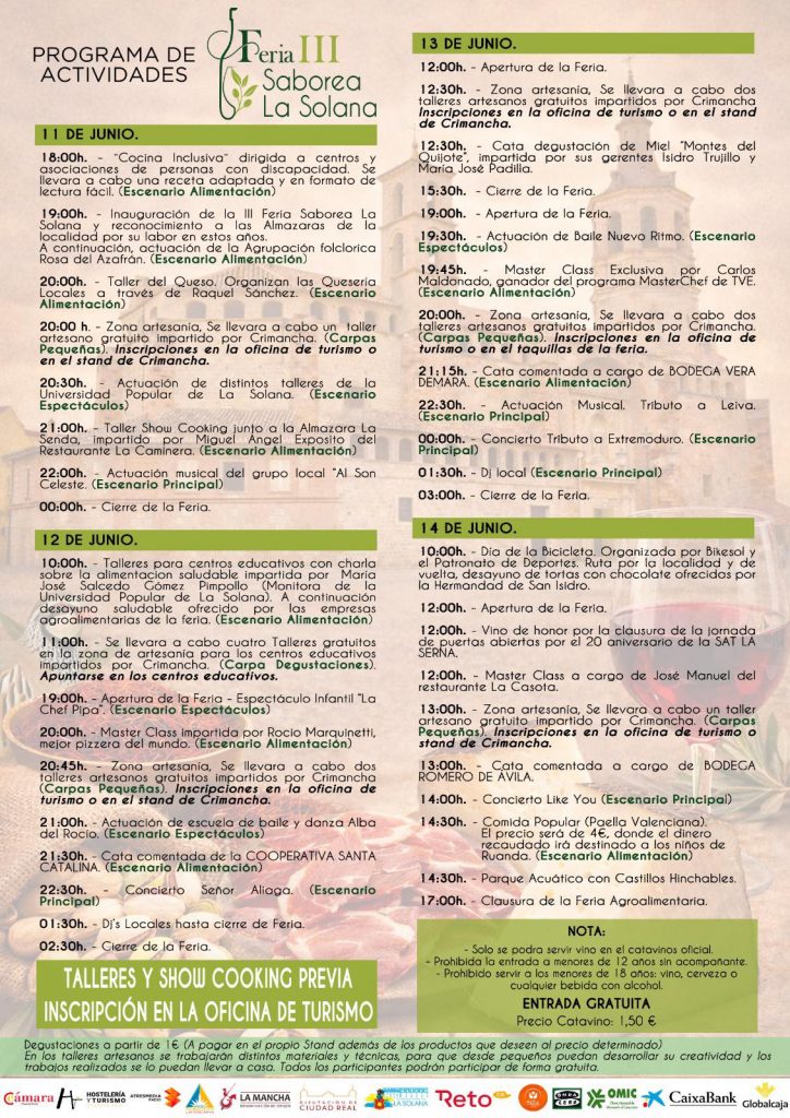 Comienza por todo lo alto III Feria Saborea La Solana